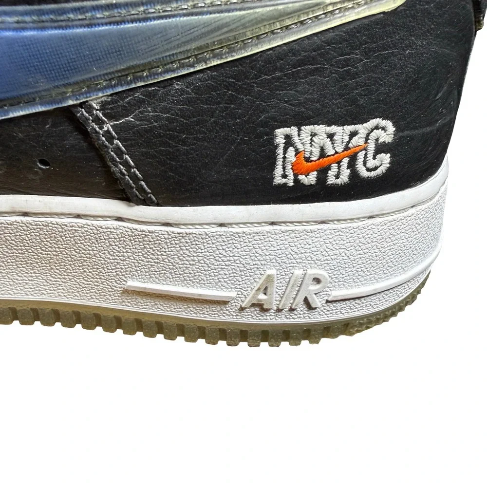 Kith Nike Air Force 1 Low NYC Away Black Blue Orange CZ7928-001 Mens Size 10